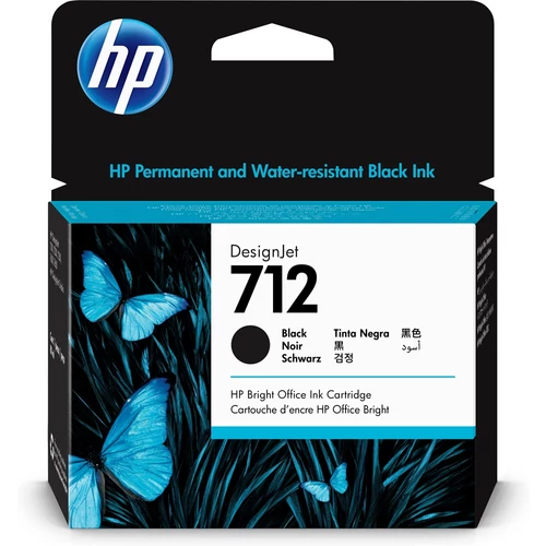 HP 3ED71A No.712 fekete tintapatron 80ml (eredeti)