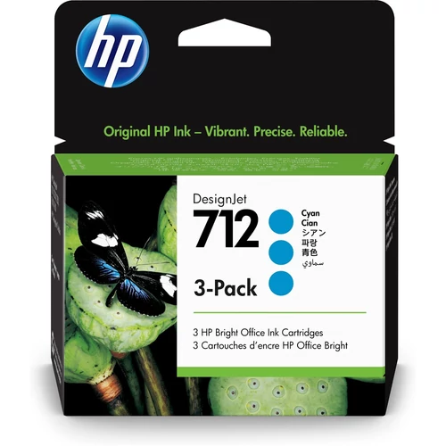 HP 3ED77A 3PACK cián tintapatron 29ML No.712 (eredeti)