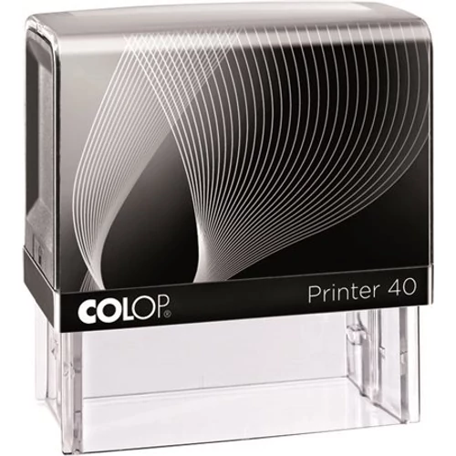 Bélyegző, COLOP "Printer IQ 40" fekete ház - fekete párnával