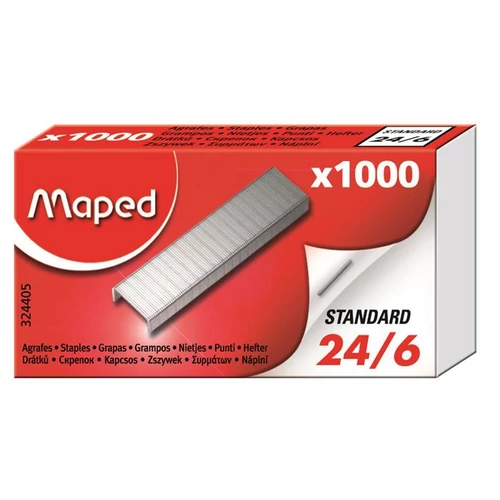 Tűzőkapocs, 24/6, MAPED, 1000db/doboz