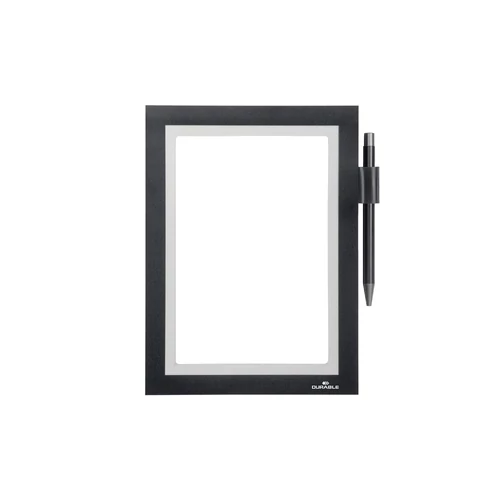 Infokeret A5, öntapadó hátlap, mágneses záródás Duraframe® Note fekete