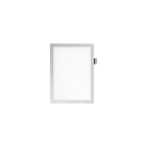 Mágneses tasak, A4, öntapadó, jegyzetelhető, DURABLE DURAFRAME® "NOTE", ezüst