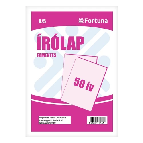 Írólap FORTUNA A5 famentes 20-50 50 ív/csomag