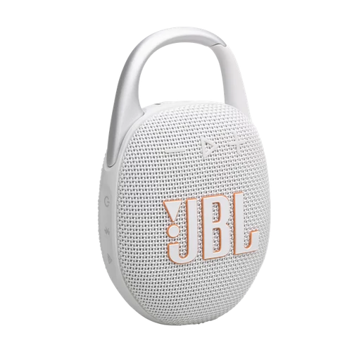 JBL Clip 5 WHT fehér hordozható Bluetooth hangszóró