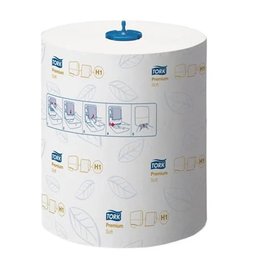 Kéztörlő, 6tek/krt, 2rétegű, H1 rendszer, Premium, TORK "Matic® Soft", fehér