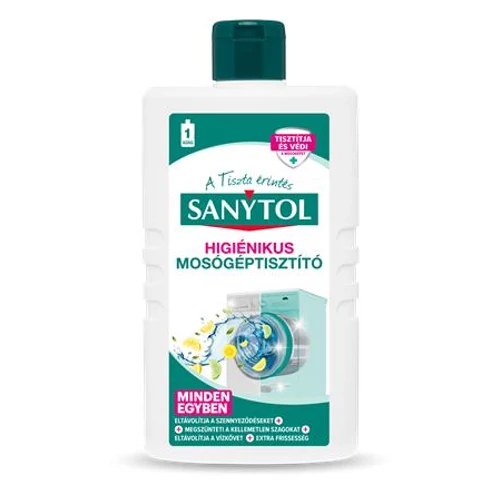 Fertőtlenítő mosógép tisztítószer, 250 ml, SANYTOL "All in One"