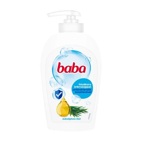 Folyékony szappan, antibakteriális összetevővel, 250 ml, BABA, eukaliptusz