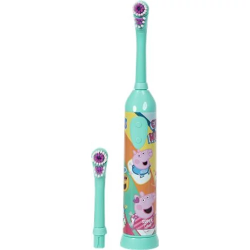 Fogkefe, elektromos, 2 pótfejjel, 3+, "Peppa Pig", zöld