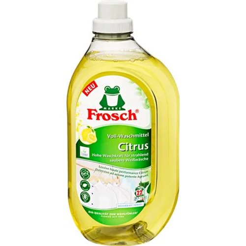 Mosógél, fehér ruhákhoz, 1,5 l, FROSCH, citrom