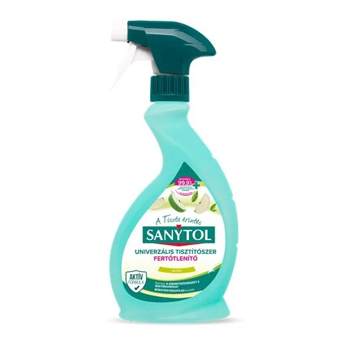 Általános tisztító- és fertőtlenítő spray, 500 ml, SANYTOL, alma