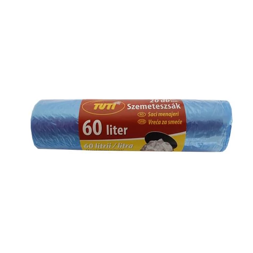 Szemeteszsák, 60 l, 20 db, "Tuti"