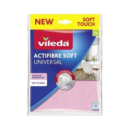Törlőkendő, mikoszálas, VILEDA "Actifibre Soft"