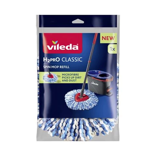 Forgó felmosó utántöltő, pedálos, VILEDA "H2PrO", kék-fehér