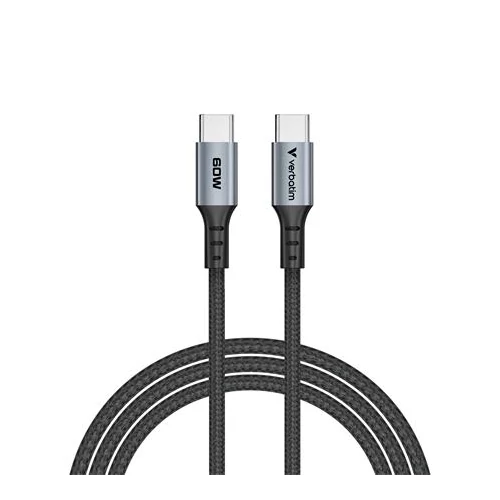 USB kábel, USB-C - USB-C, 1,2 m, 60W, VERBATIM, fekete