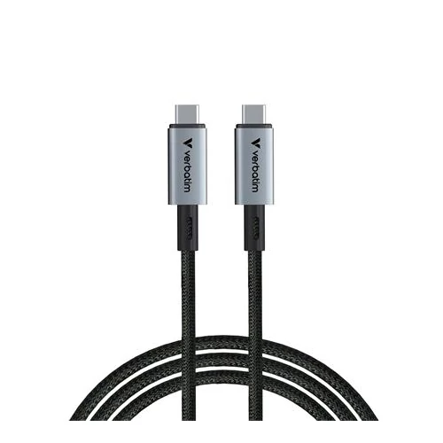 USB kábel, USB-C - USB-C, 1,2 m, 240W, VERBATIM, fekete