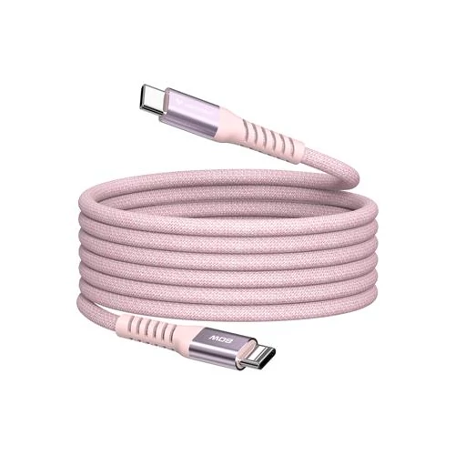 USB kábel, USB-C - USB-C, 1,2 m, 60W, mágneses, VERBATIM, rózsaszín