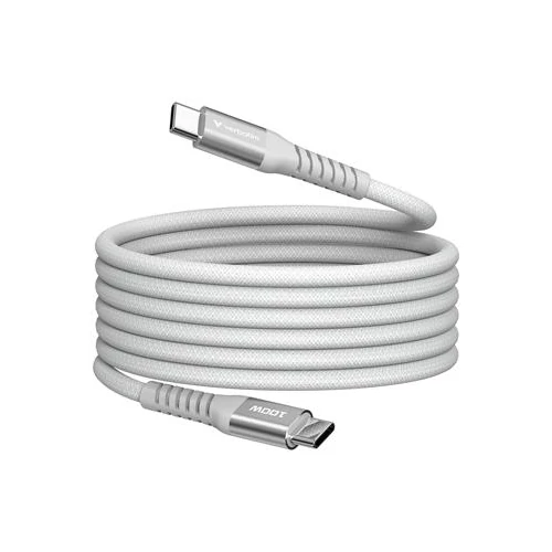 USB kábel, USB-C - USB-C, 1,2 m, 100W, mágneses, VERBATIM, szürke