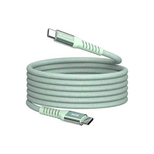 USB kábel, USB-C - USB-C, 1,2 m, 60W, mágneses, VERBATIM, zöld