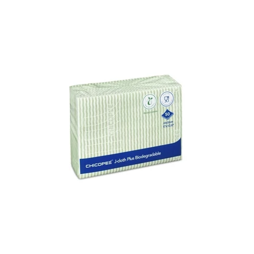 Törlőkendő eldobható konyhai 50 db/csomag, J-Cloth Plus, Chicopee zöld