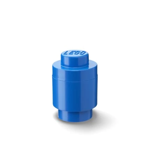 Tárolódoboz, henger, LEGO, kék