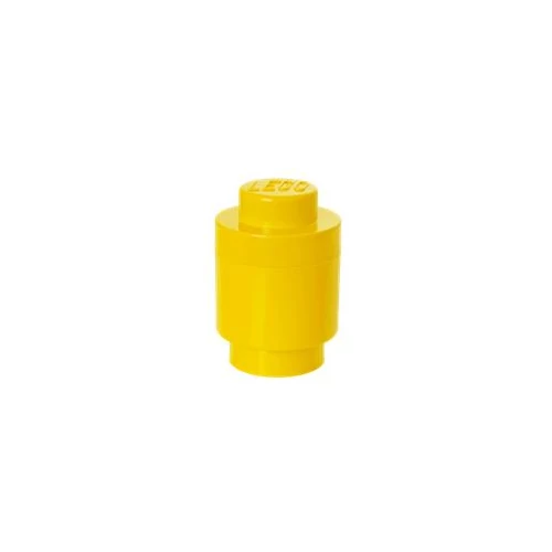 Tárolódoboz, henger, LEGO, sárga
