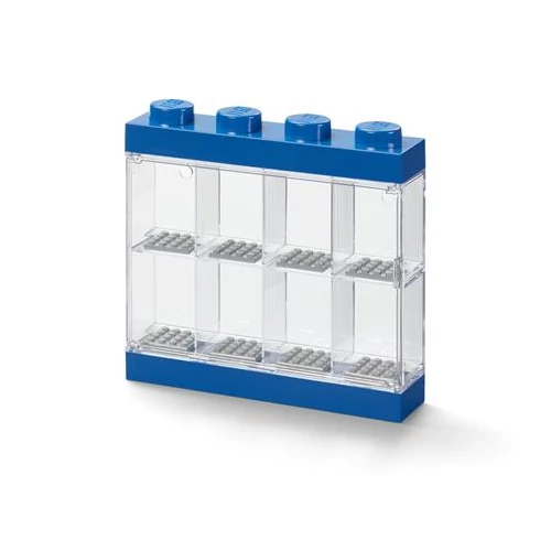 Gyűjtődoboz, minifiguráknak, 8 rekesz, LEGO, kék