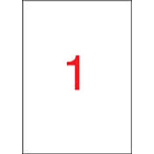 Etikett, univerzális, 210x297 mm, APLI, 25 etikett/csomag