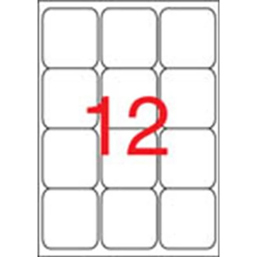 Etikett, univerzális, 63,5x72 mm, kerekített sarkú, APLI, 1200 etikett/csomag