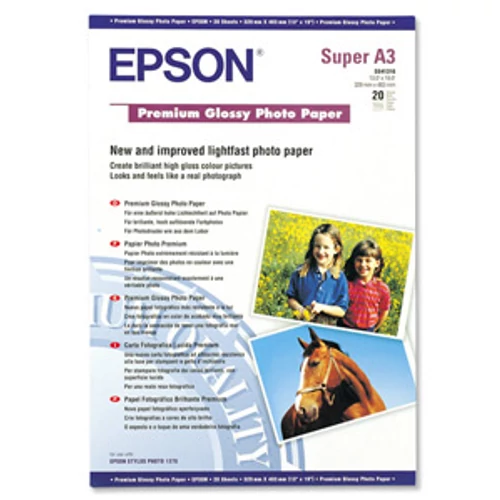 Epson S041316 Fotópapír, tintasugaras, A3+, 255g, fényes, 20lap/cs