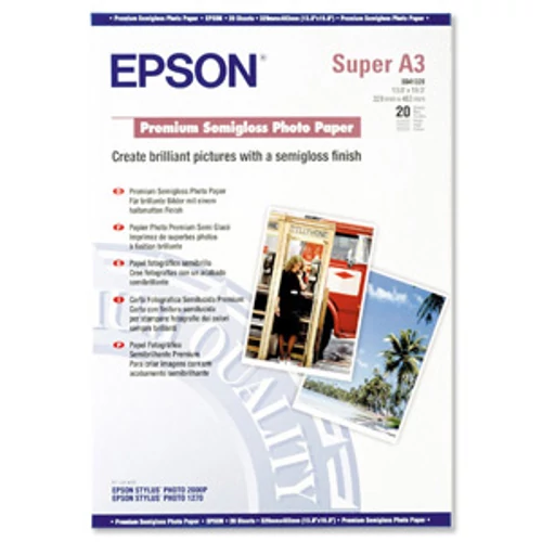 Epson S041328 Fotópapír, tintasugaras, A3+, 251g, félfényes, 20lap/cs