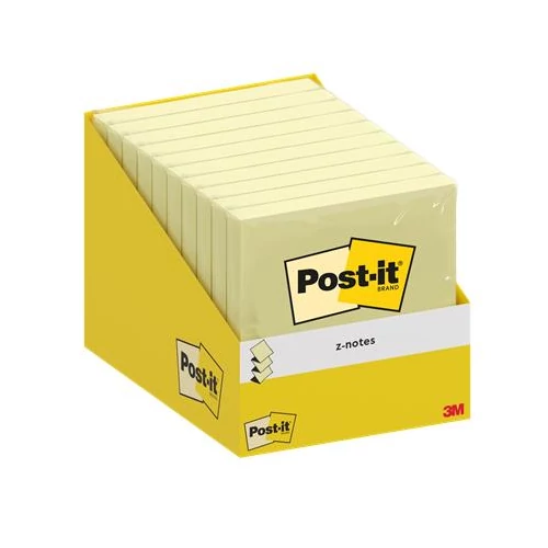 Öntapadó jegyzettömb, "Z", 76x76 mm, 100 lap, 3M POSTIT, sárga