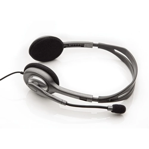 Fejhallgató, mikrofonnal, LOGITECH "H110", szürke
