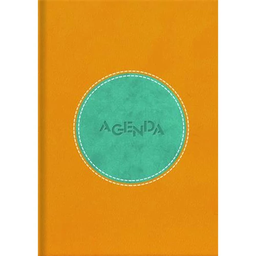 Naptár, tervező, A5, napi, DAYLINER "Central", sárga-türkiz