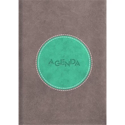 Naptár, tervező, A5, napi, DAYLINER "Central", szürke-türkiz