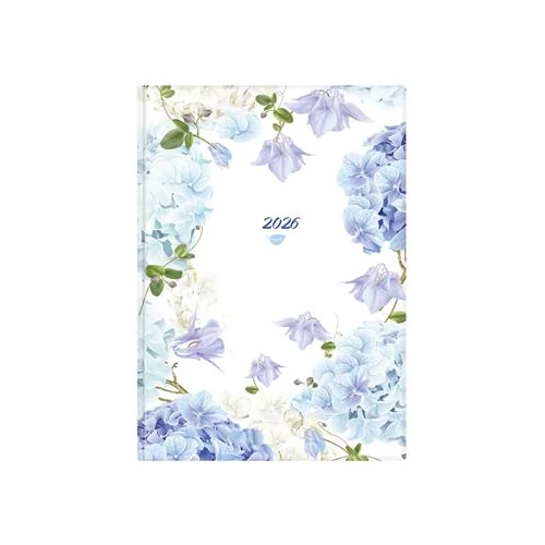 Naptár, tervező, B5, heti, TOPTIMER, "Joy", hortenzia