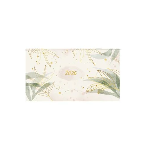 Zsebnaptár, fekvő elrendezésű, TOPTIMER, "Joy", levelek