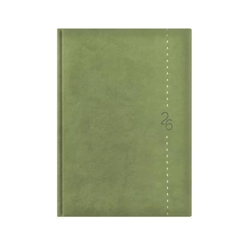 Naptár, tervező, A5, napi, TOPTIMER "Linea", zöld