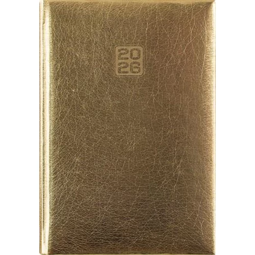 Naptár, tervező, B6, heti, DAYLINER, "Mirror", arany