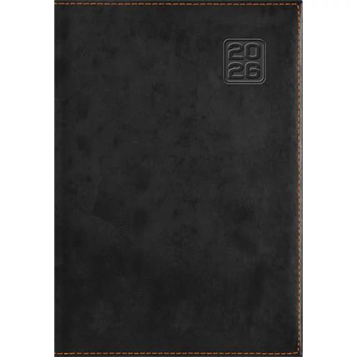 Naptár, tervező, B5, heti, DAYLINER "Square", fekete