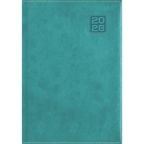 Naptár, tervező, B5, heti, DAYLINER "Square", türkiz