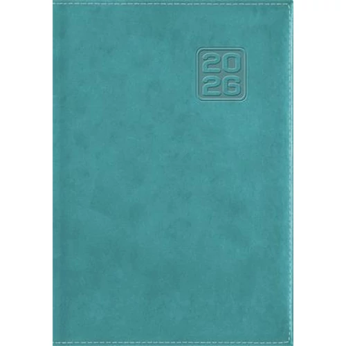 Naptár, tervező, B6, heti, DAYLINER "Square", türkiz