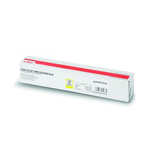 Oki C301/C321 sárga toner 1,5K No. 44973533 (eredeti)