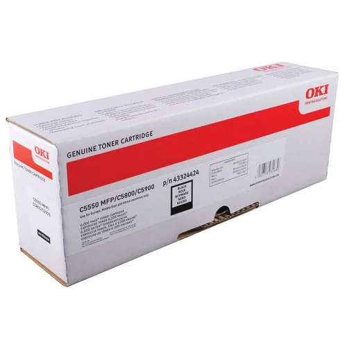 Oki C5800,5900 fekete toner 6K No. 43324424 (eredeti)