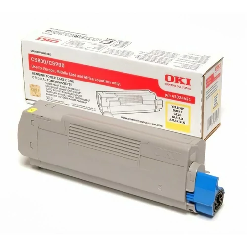 Oki C5800,5900 sárga toner 5K No. 43324421 (eredeti)
