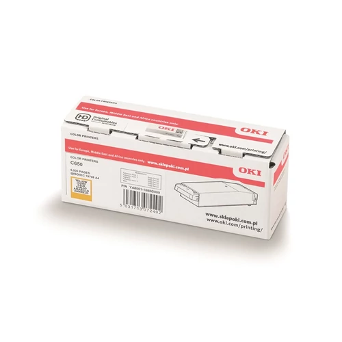 Oki C650 sárga toner 6K (eredeti)