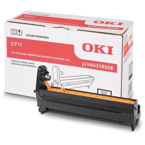 Oki C711 fekete dobegység No. 44318508 (eredeti)