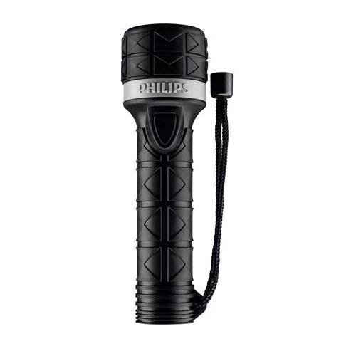 Elemlámpa, LED, 2xAA, gumi borítás, PHILIPS