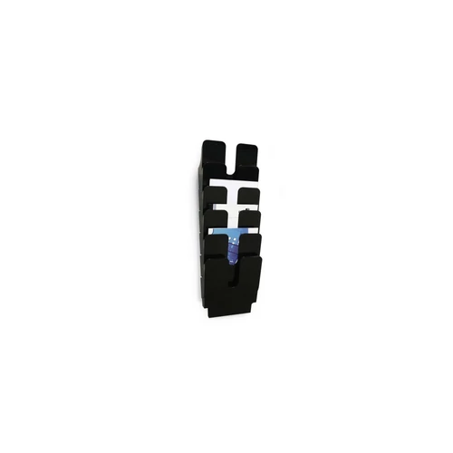 Prospektustartó, fali, álló, A4, DURABLE "FLEXIPLUS 6", fekete