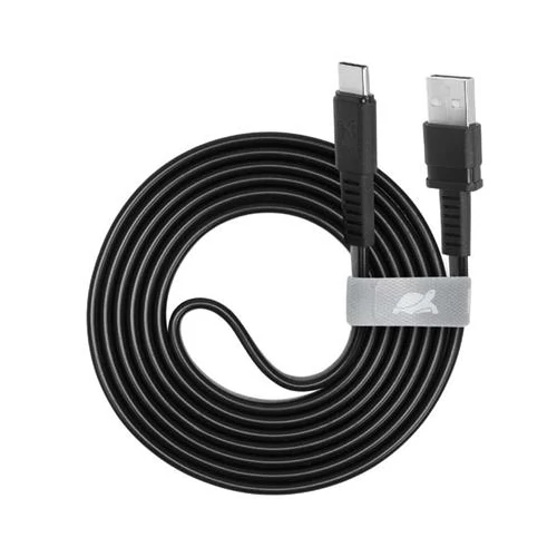 USB kábel, USB-USB-C, 1,2m, RIVACASE "PS6002", fekete