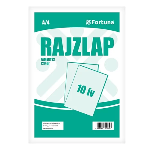 Rajzlap famentes FORTUNA A4 120 gr 10 ív/csomag